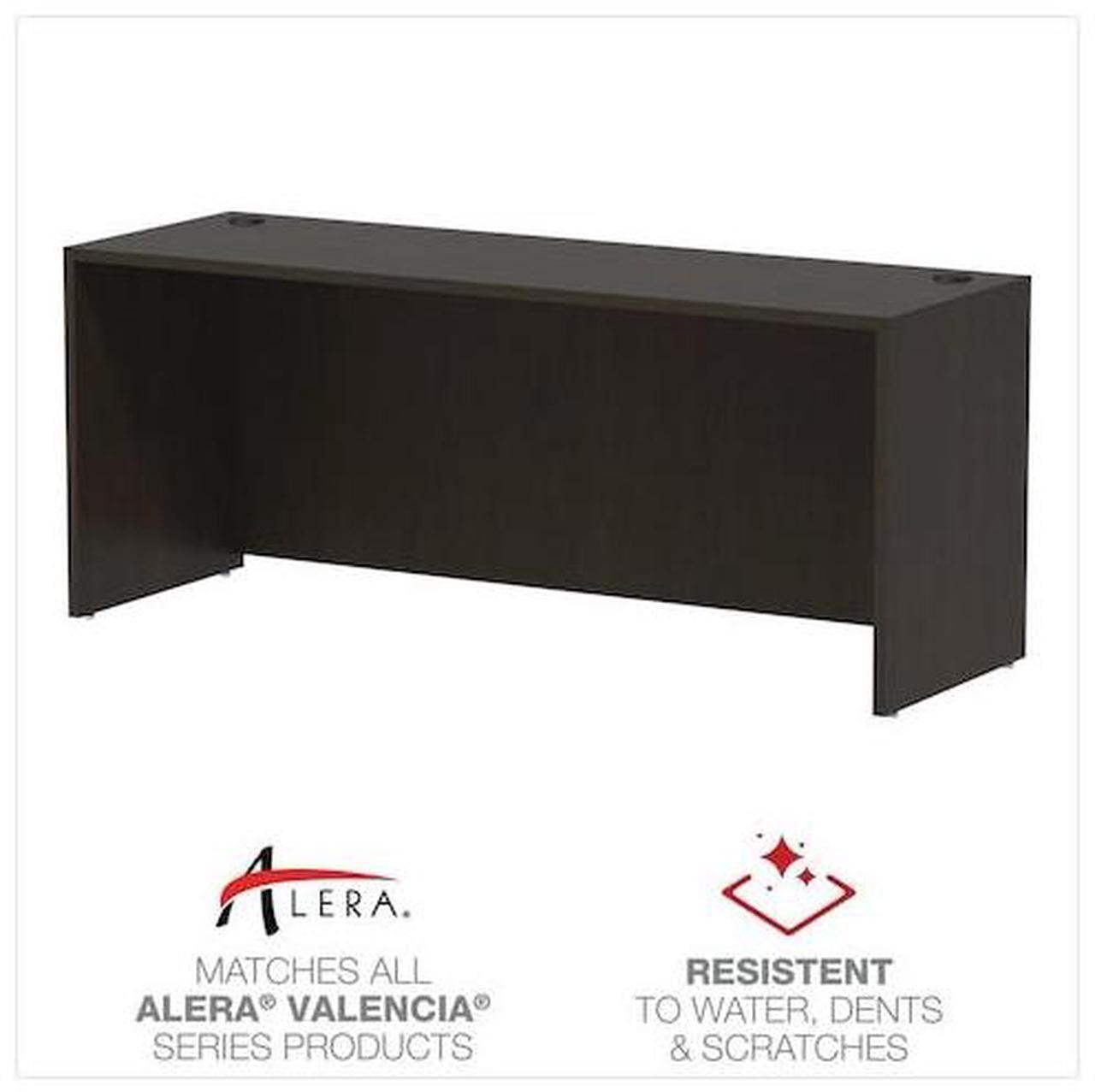 Alt view image 8 of 11 - Alera - VA257224ES - Alera Valencia Series Credenza Shell, 70 7/8w x 23 5/8d x 29 5/8h, Espresso