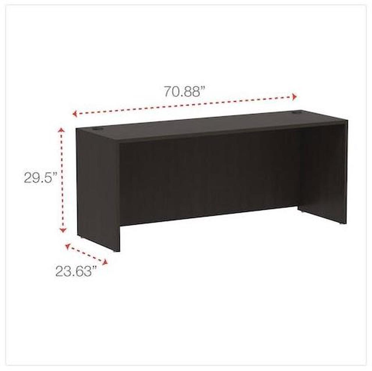 Alt view image 6 of 11 - Alera - VA257224ES - Alera Valencia Series Credenza Shell, 70 7/8w x 23 5/8d x 29 5/8h, Espresso
