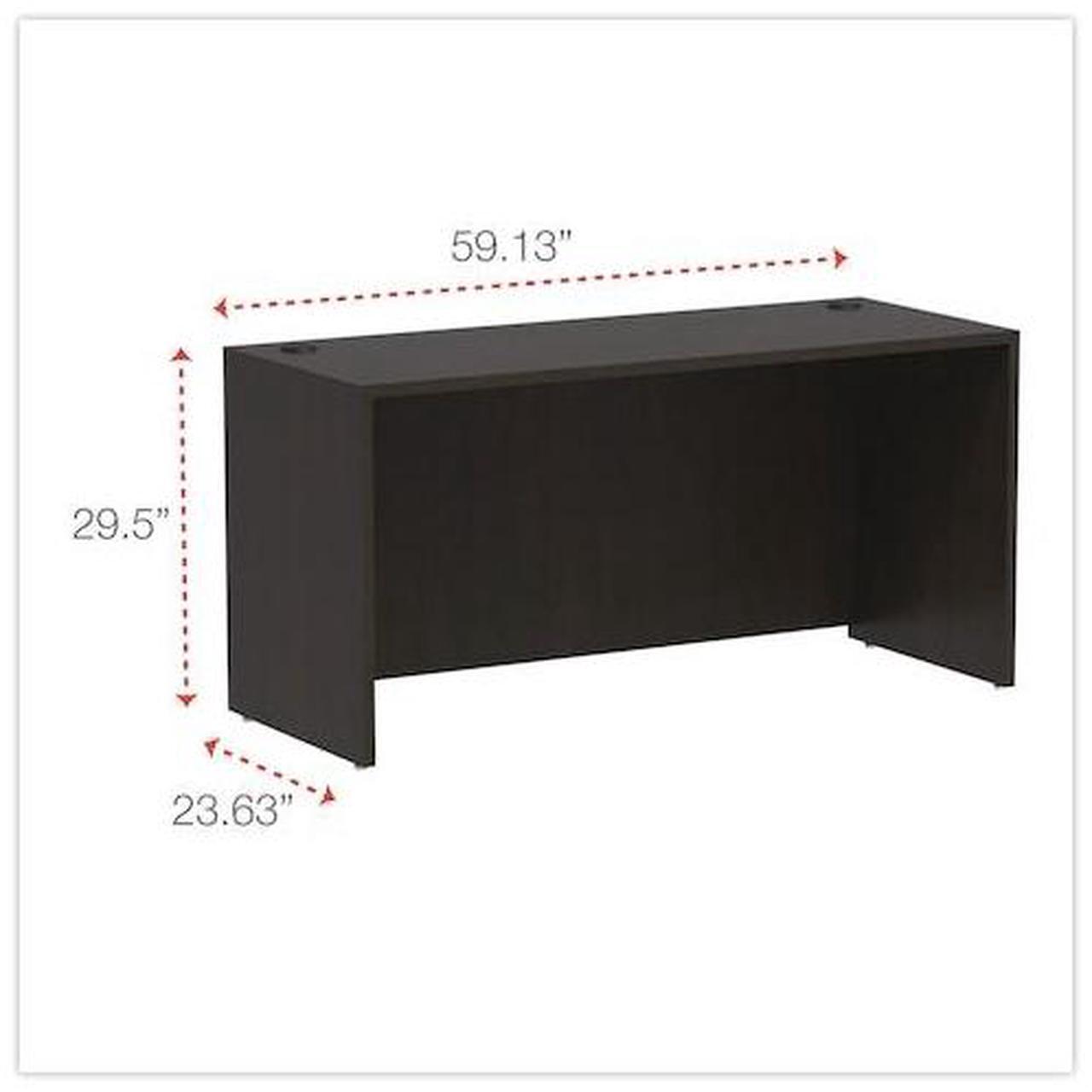 Alt view image 4 of 9 - Alera - VA256024ES - Alera Valencia Series Credenza Shell, 59 1/8w x 23 5/8d x 29 5/8h, Espresso