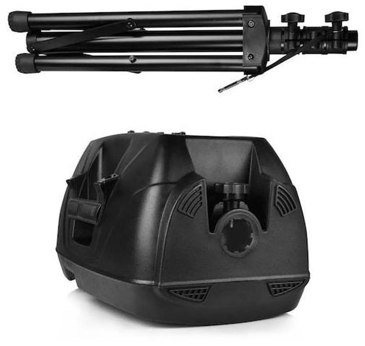 Alt view image 10 of 12 - Powered PA Speaker System Active & Passive Bluetooth Loudspeakers Kit with 8 Inch Speakers, Wired Microphone, MP3/USB/SD/AUX Readers, Speaker Stands- PYLE PPHP849KT.5,Black