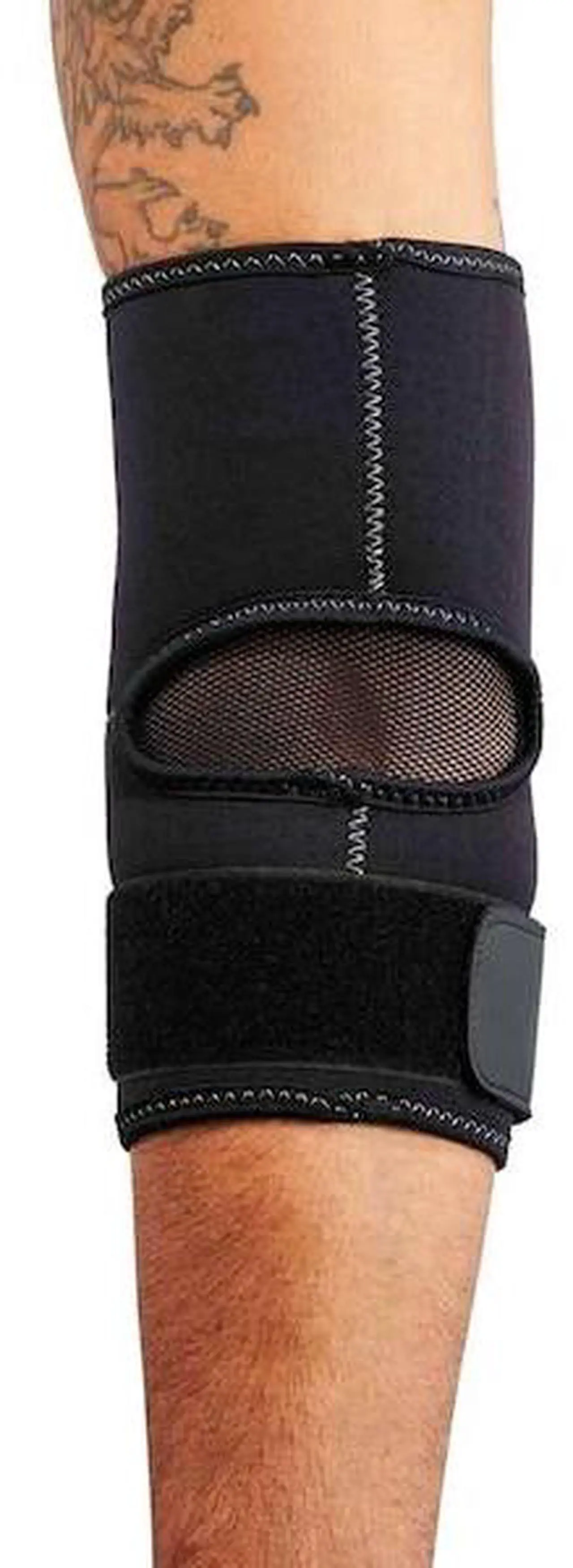 Alt view image 4 of 4 - Ergodyne ProFlex 655 Neoprene Elbow Sleeve with Strap, Black, Large