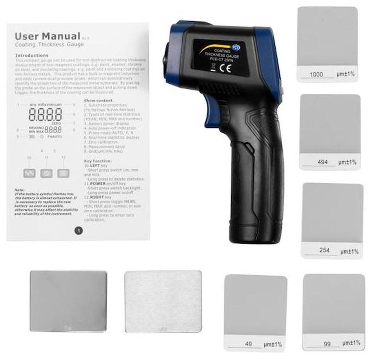 Alt view image 9 of 10 - PCE-CT 25FN Coating Thickness Meter, 0 to 1500 µm