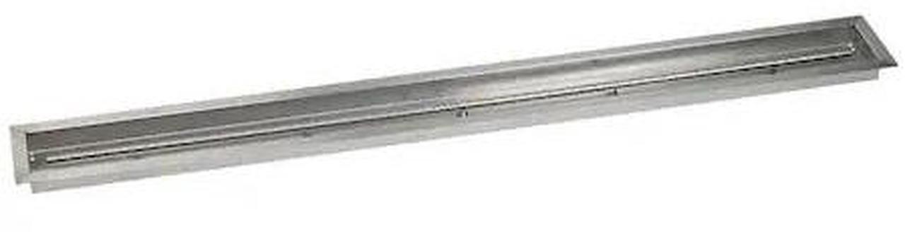 Main image of AMERICAN FIRE GLASS SS-LCB-72 72 in x 6 in Stainless Steel Linear Drop-In Fire