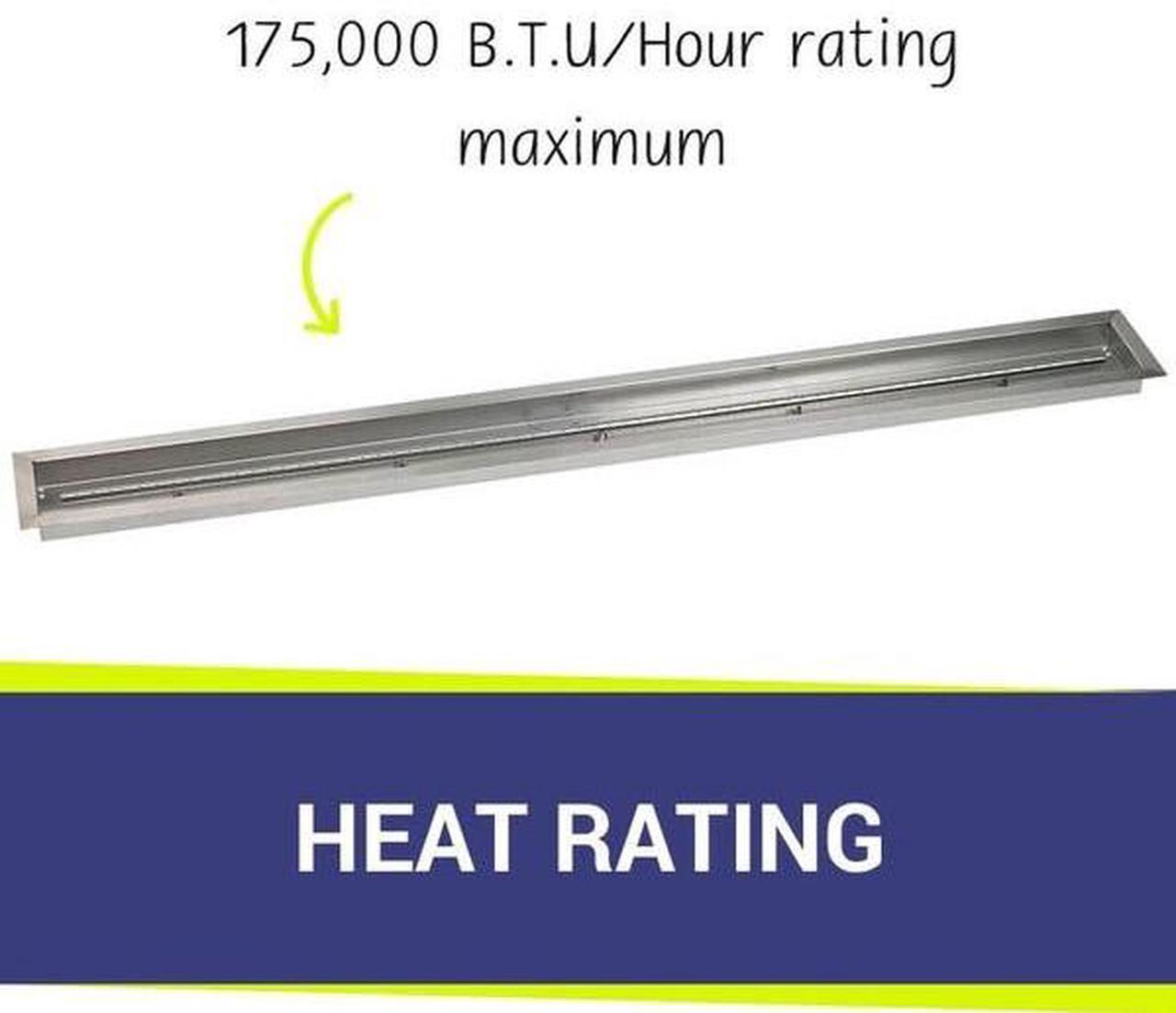 Alt view image 3 of 7 - AMERICAN FIRE GLASS SS-LCB-72 72 in x 6 in Stainless Steel Linear Drop-In Fire
