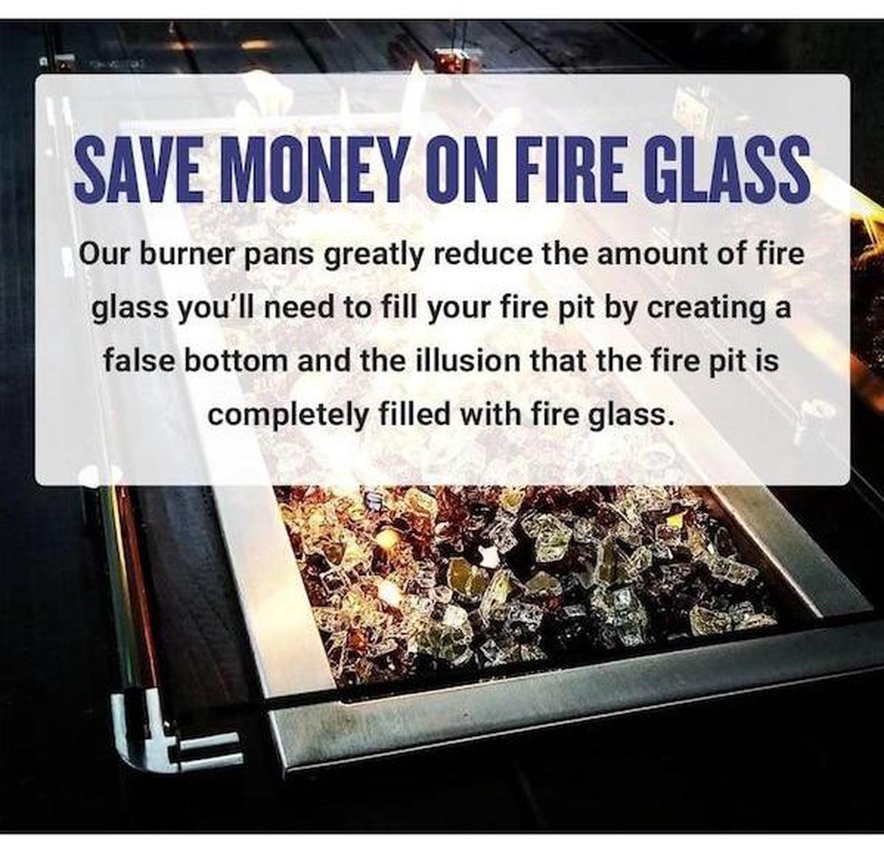 Alt view image 5 of 7 - AMERICAN FIRE GLASS SS-LCB-72 72 in x 6 in Stainless Steel Linear Drop-In Fire
