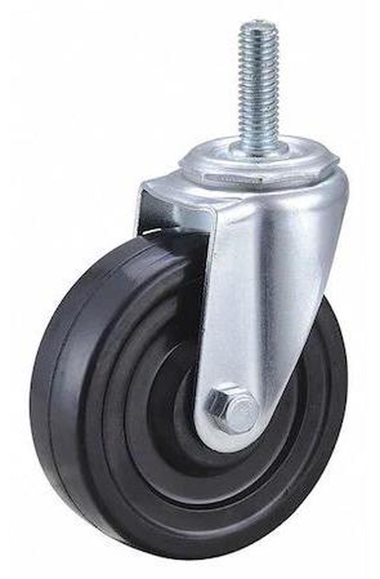 Main image of ZORO SELECT 32J822 Swivel Stem Caster,Rubber,4 in.,170 lb.