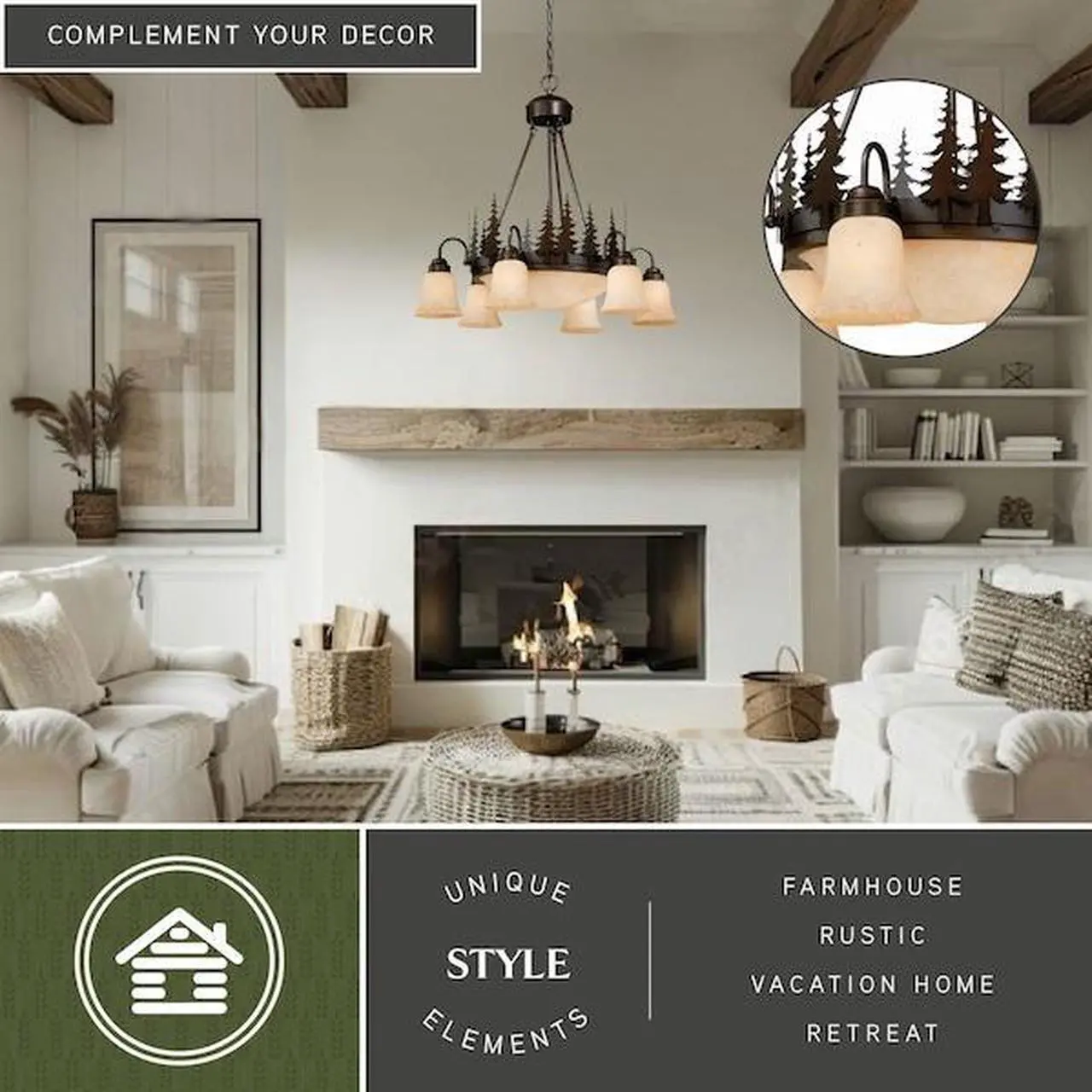 Vaxcel Yosemite Chandelier - Thumbnail 4