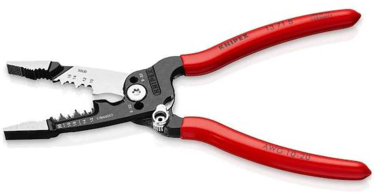 Alt view image 6 of 10 - KNIPEX 13 71 8 SBA Non-slip Forged Wire Strippers 10-20 AWG Tools, 8-Inch