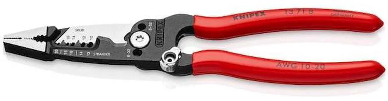 Alt view image 5 of 10 - KNIPEX 13 71 8 SBA Non-slip Forged Wire Strippers 10-20 AWG Tools, 8-Inch