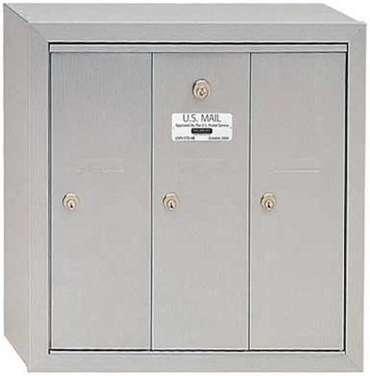 Alt view image 3 of 7 - Salsbury 3503ASU Vertical Mailbox - 3 Doors - Aluminum - Surface Mounted - USPS Access