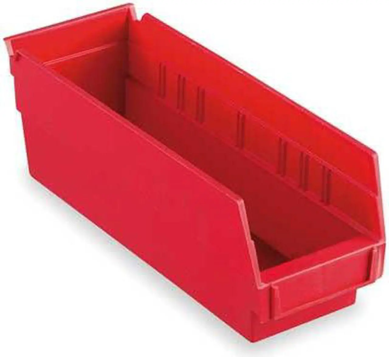 Main image of AKRO-MILS 30120RED Shelf Storage Bin, Plastic, 4-1/8 in W x 4 in H x 11-5/8 in