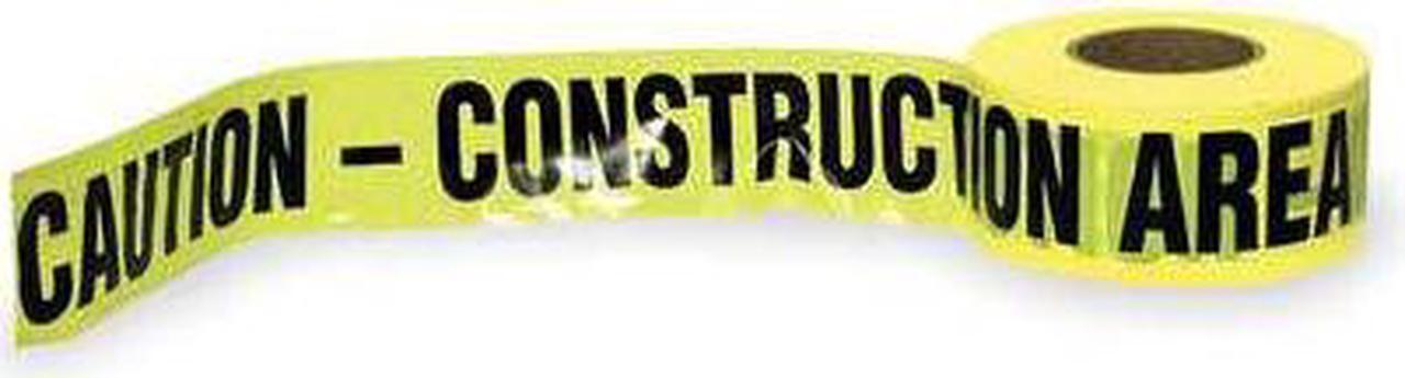 Main image of ZORO SELECT 1N958 Barricade Tape, Caution Construction Area, 3 in Wide x 1000