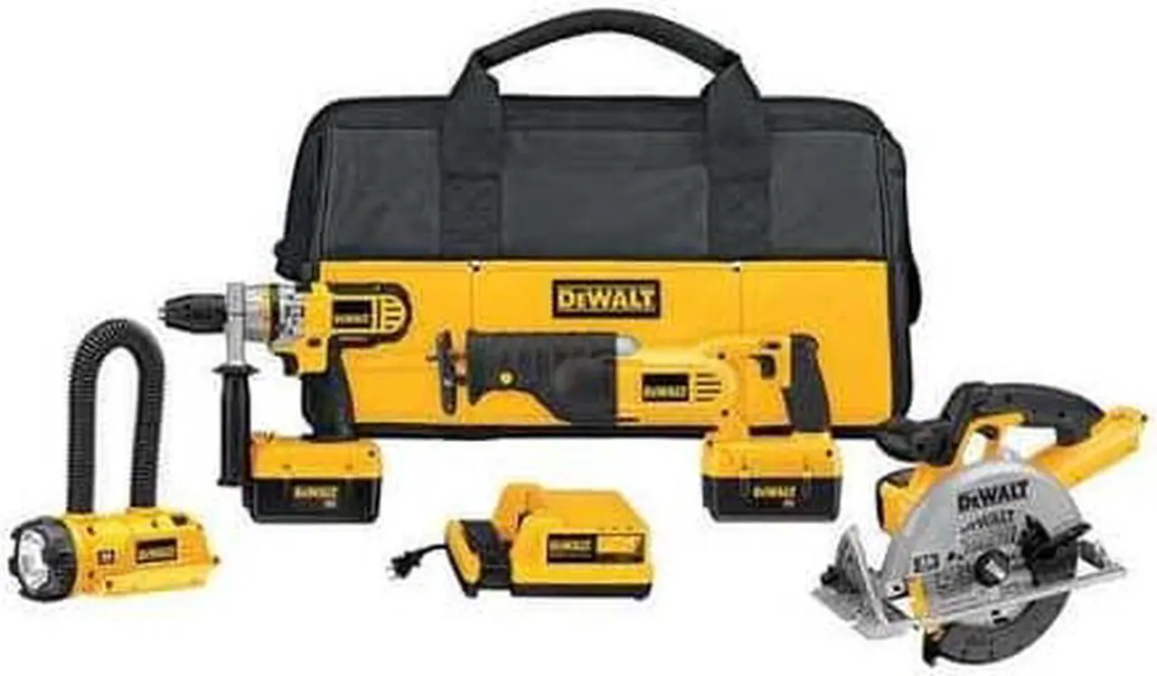 Alt view image 5 of 5 - DeWALT DCX6401 36V Cordless Hammer Drill Impact Saw Tool Combo Kit - 36 Volt