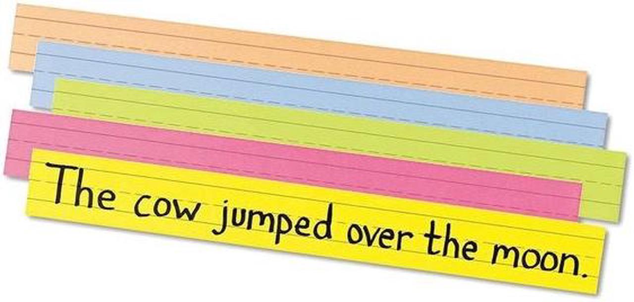 Alt view image 2 of 4 - Pacon Sentence & Learning Strips 3" x 24" Super-Bright Assorted Colors 100/Pack (1733) P1733