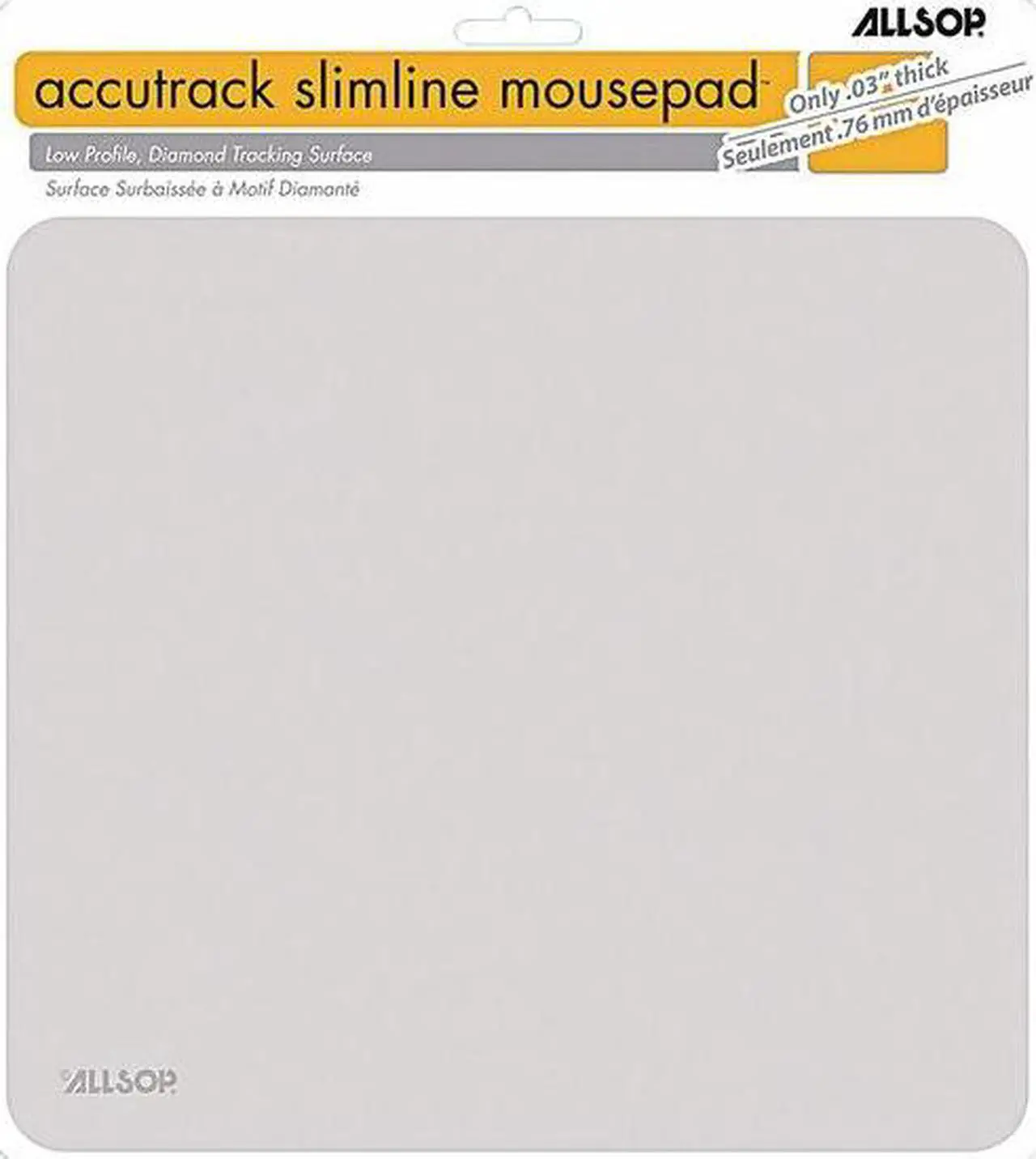 Alt view image 2 of 11 - Allsop Accutrack Slimline Mouse Pad Silver 8 3/4" x 8" 30202