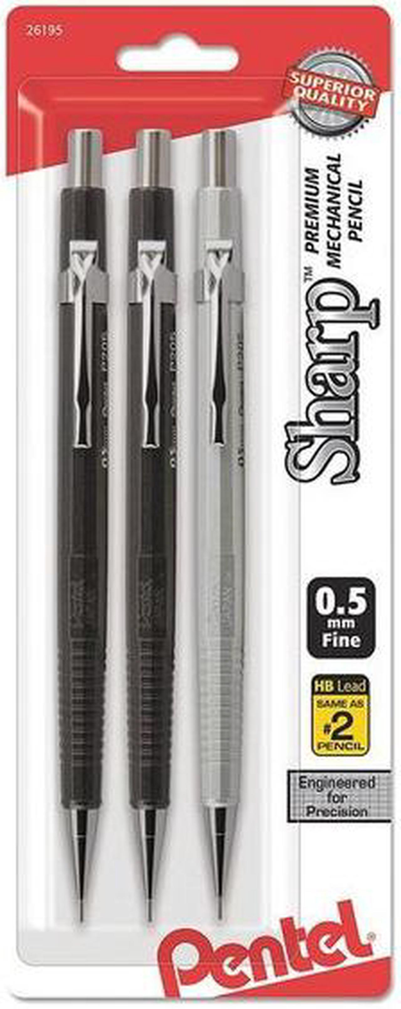 Alt view image 3 of 7 - Pentel P205MBP3M Sharp Mechanical Drafting Pencil, 0.5 Mm, Assorted Barrels, 3/Pack