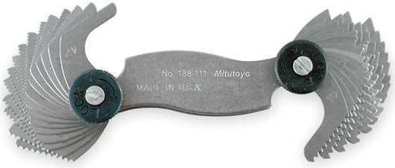 Alt view image 2 of 3 - MITUTOYO 188-111 Screw Pitch Gage,V,Unified,4 to 42