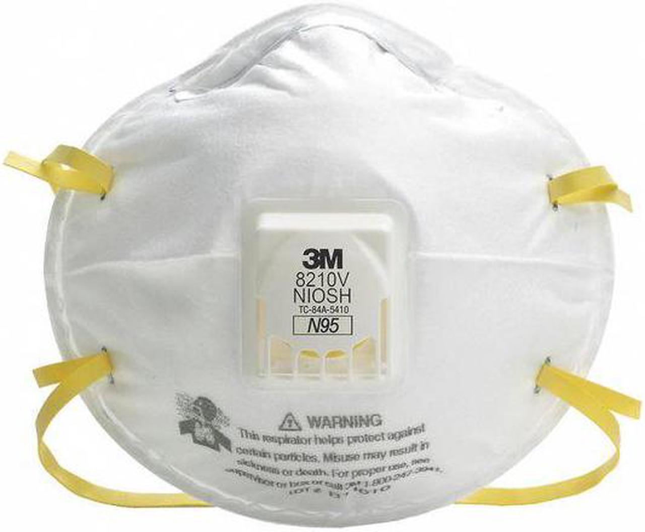 Alt view image 3 of 8 - 3M 8210V Industrial Particulate Respirator with Valve, N95 - 1 Box (10 Units)