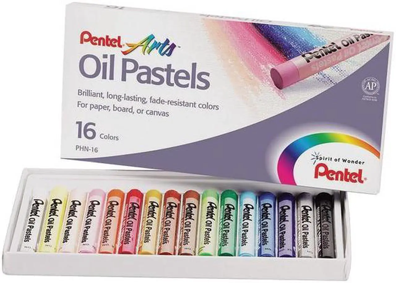 Oil Pastel Set With Carrying Case,16-Color Set, Assorted, 16/Set