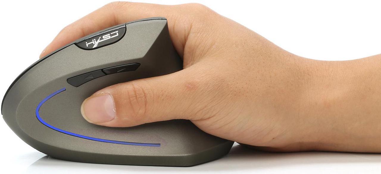 Alt view image 4 of 7 - HXSJ T22 2400 DPI Vertical Mouse 2.4GHz Wireless Vertical Mouse With USB Receiver Gaming Mouse Ergonomics Mause For Desktop PC Game Mice