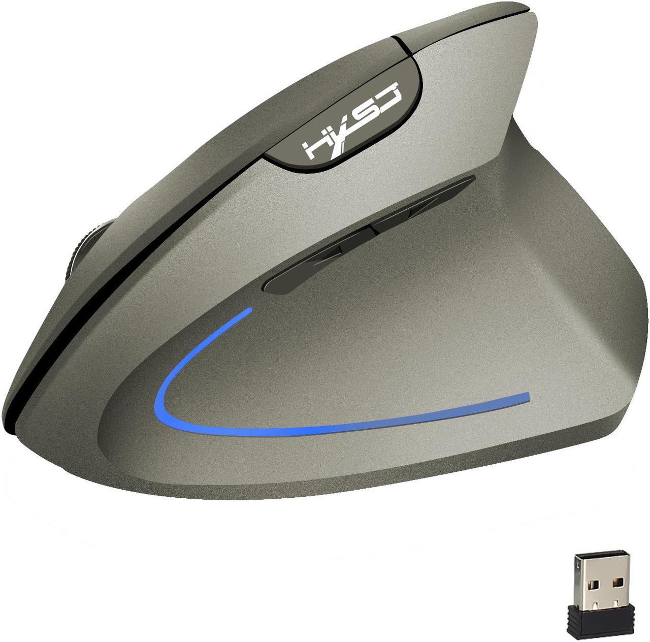 Alt view image 3 of 7 - HXSJ T22 2400 DPI Vertical Mouse 2.4GHz Wireless Vertical Mouse With USB Receiver Gaming Mouse Ergonomics Mause For Desktop PC Game Mice