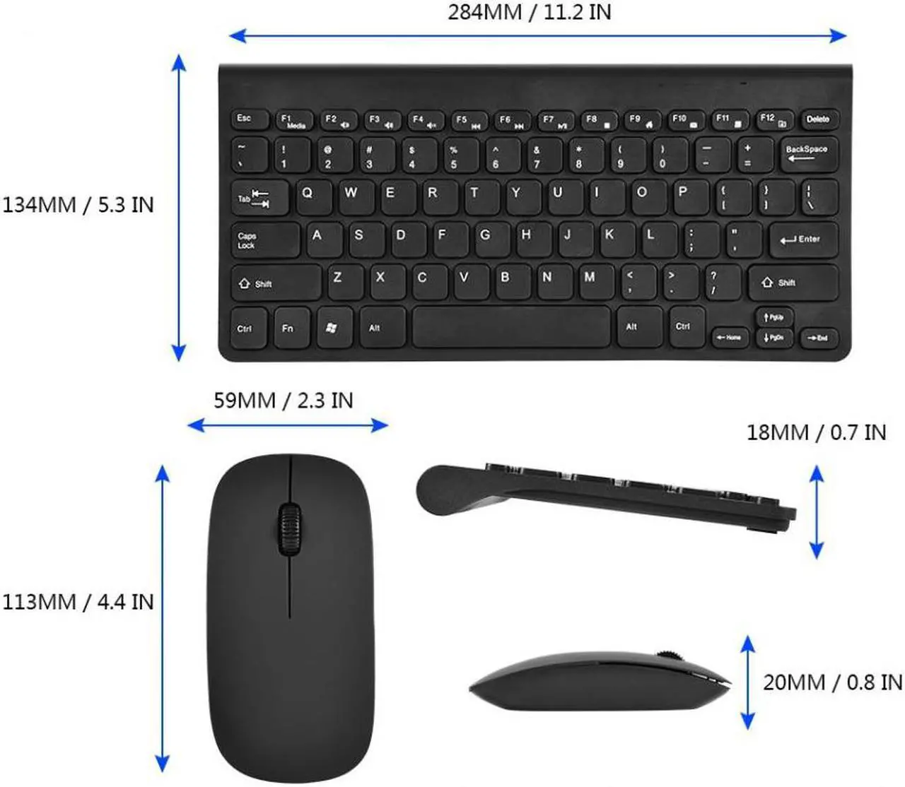 Alt view image 7 of 7 - K168 Stylish Ultra-Thin USB Wired Keyboard Optical Mouse Mice Set Combo for PC Laptop