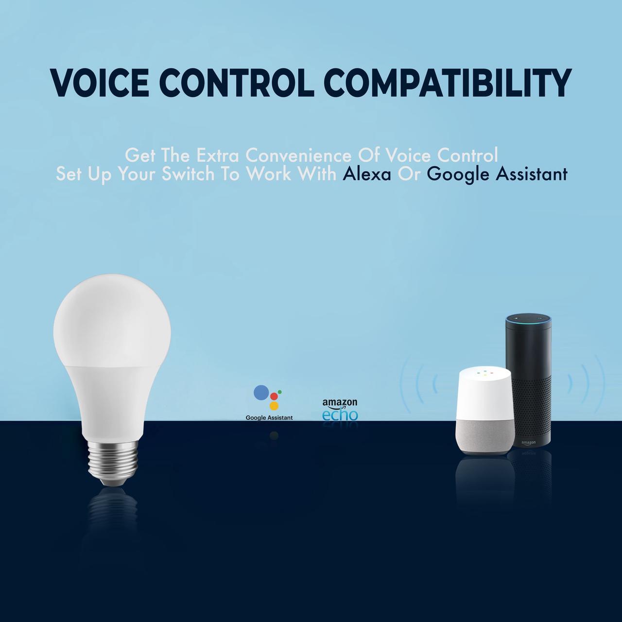 Alt view image 4 of 6 - Smart WiFi LED Light Bulb, Works with Alexa and Google Assistant, 9W (60W Equivalent) RGBW LED Bulb, No Hub Required, Mobile App Remote Control, Soft White and Multi-Color Lights