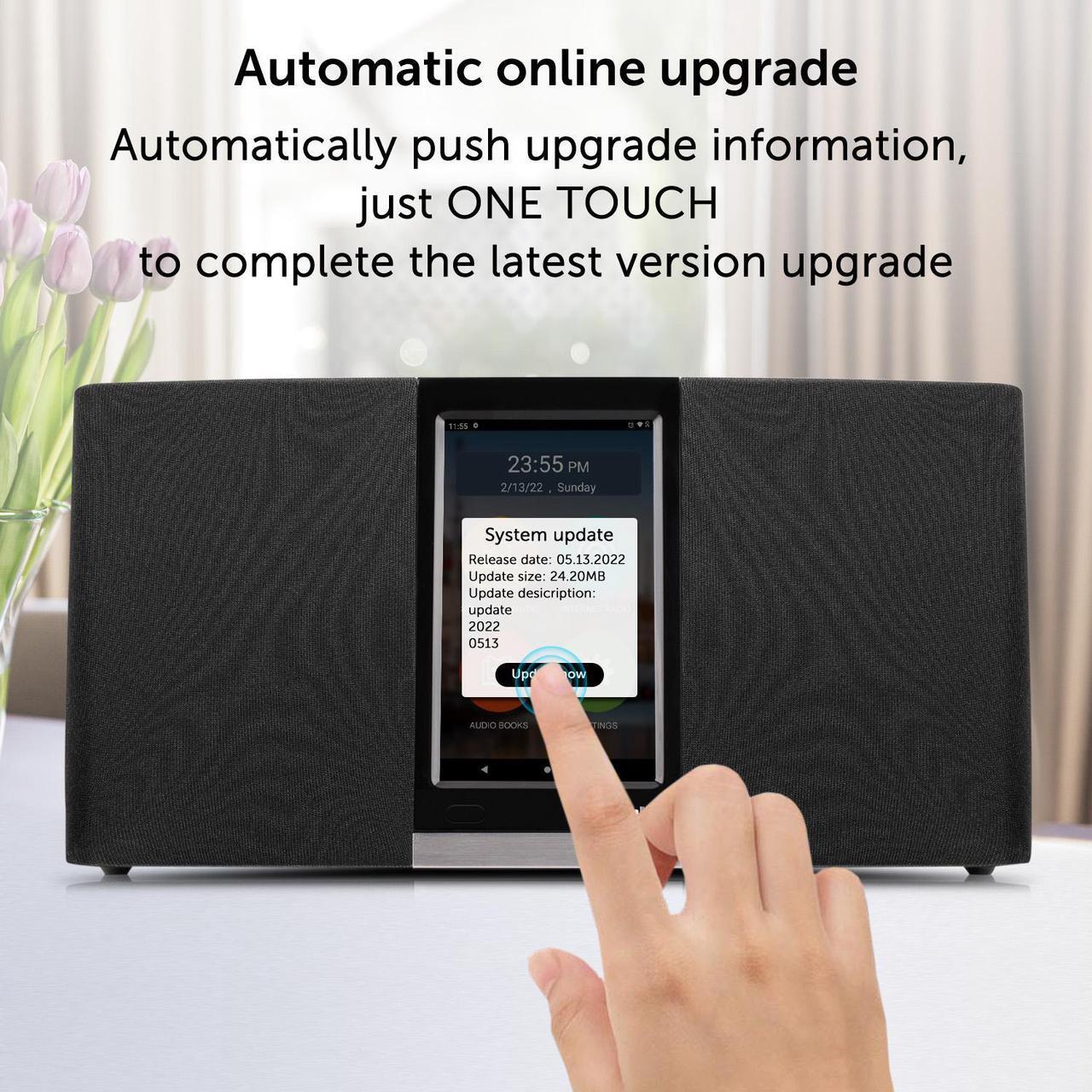 Alt view image 6 of 6 - Sungale 2022 G3 Wi-Fi Internet Radio with Easy Operation Touch Screen, Latest Hardware, Stream Music Apps or Access Thousands of Internet Radio Stations,  Customizable App List,