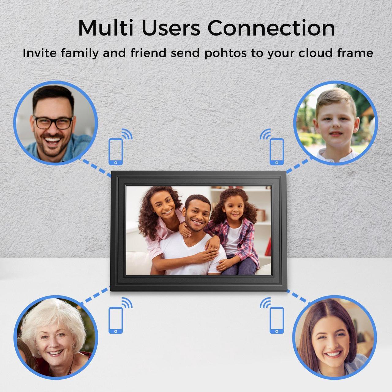 Alt view image 6 of 7 - Sungale 10.1 True Cloud Frame with Editable Cloud Albums, IPS HD Touch Screen, 20GB Free Cloud Storage, Computer or App Remote Manage, Easy Setup, Full Features & Functions, 16GB Storage, Auto-Rotate