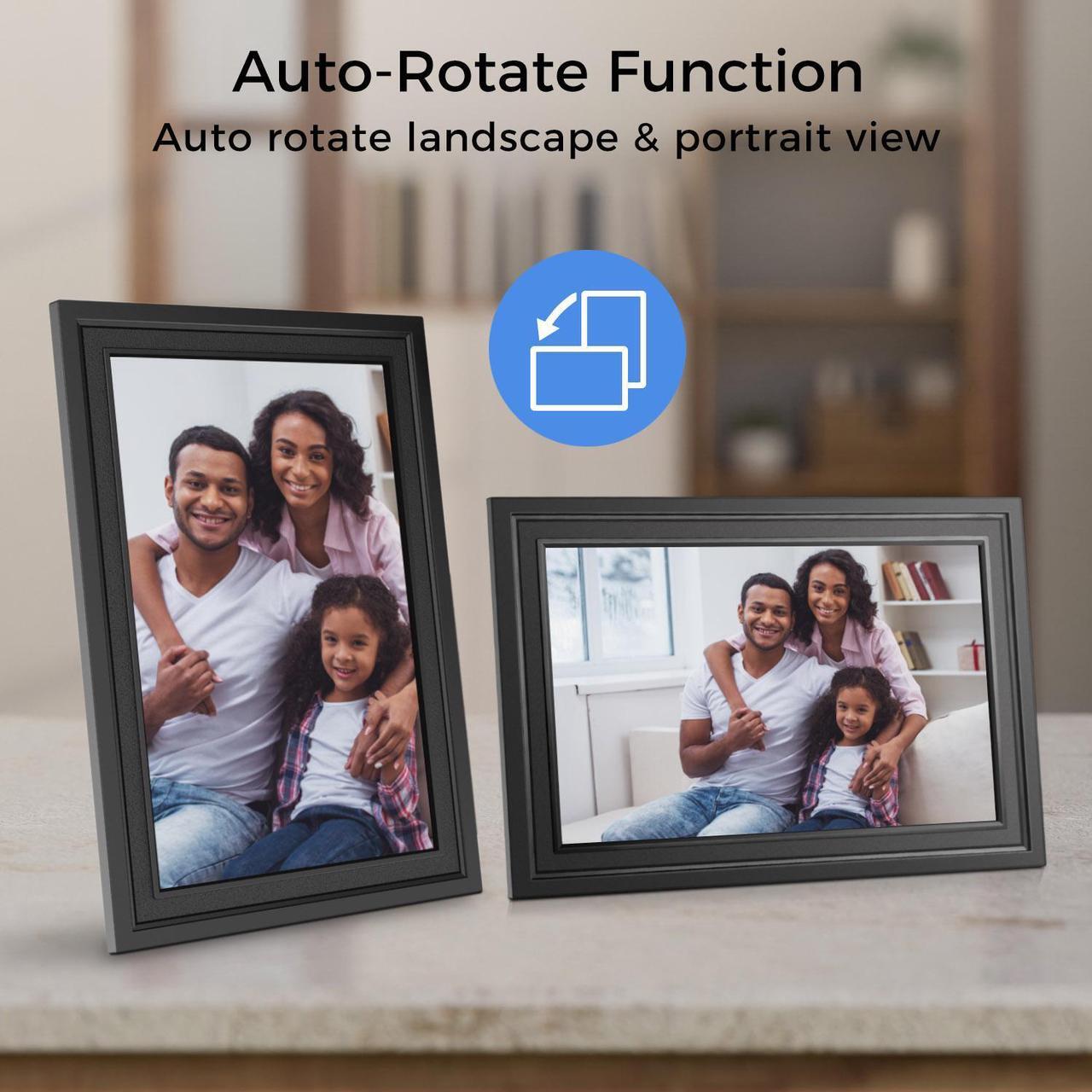 Alt view image 7 of 7 - Sungale 10.1 True Cloud Frame with Editable Cloud Albums, IPS HD Touch Screen, 20GB Free Cloud Storage, Computer or App Remote Manage, Easy Setup, Full Features & Functions, 16GB Storage, Auto-Rotate