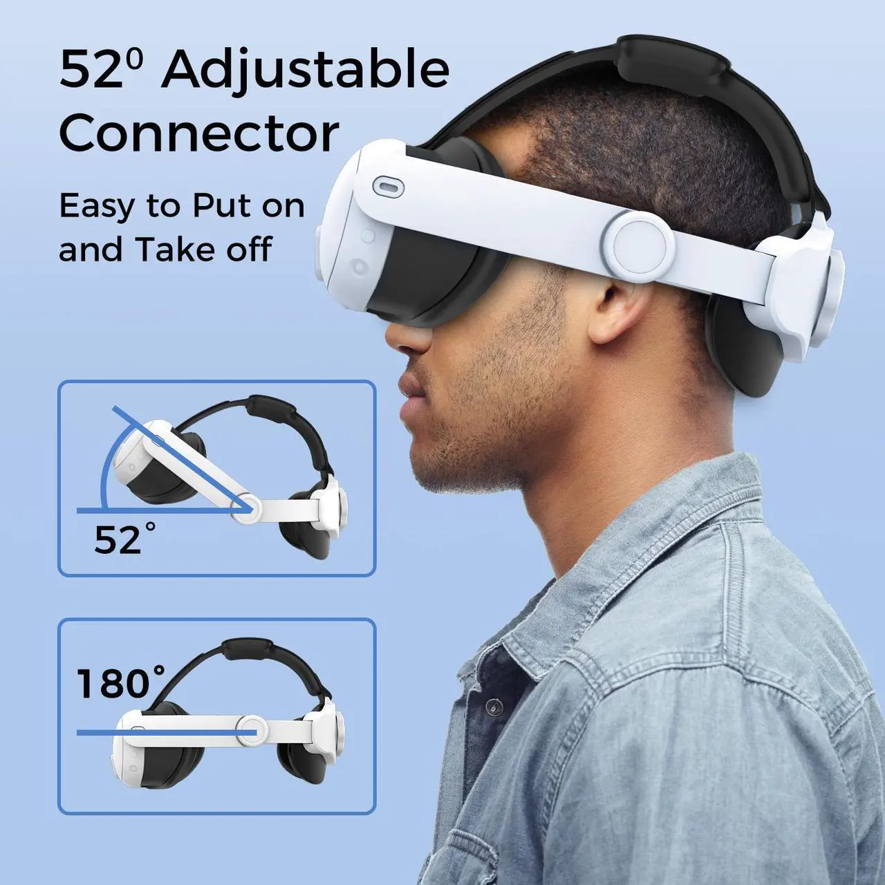 Alt view image 5 of 7 - ALPHA DIGITAL Head Strap for Oculus Quest 3, Adjustable Elite Strap Replacement, Enhanced Comfort, Face Pressure-Free VR Accessories, Adjustable and Lightweight