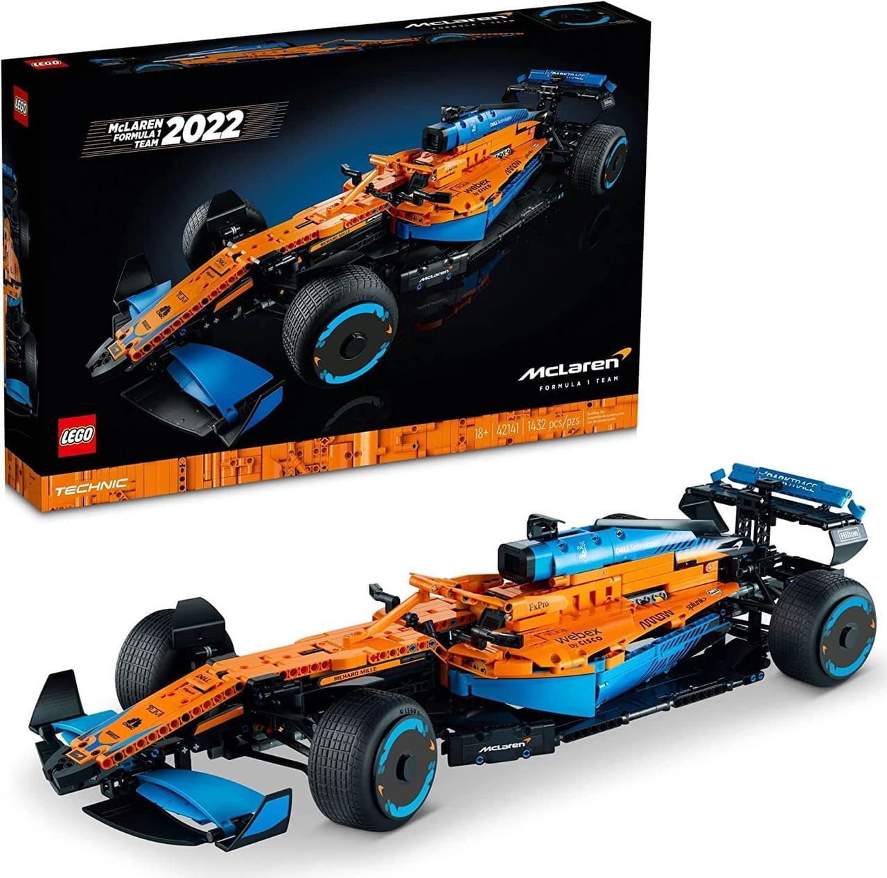 LEGO Technic McLaren Formula 1 Race Car 42141 Model Building Kit for Adults; Build a Replica Model of The 2022 McLaren Formula 1 Race Car (1,432 Pieces)