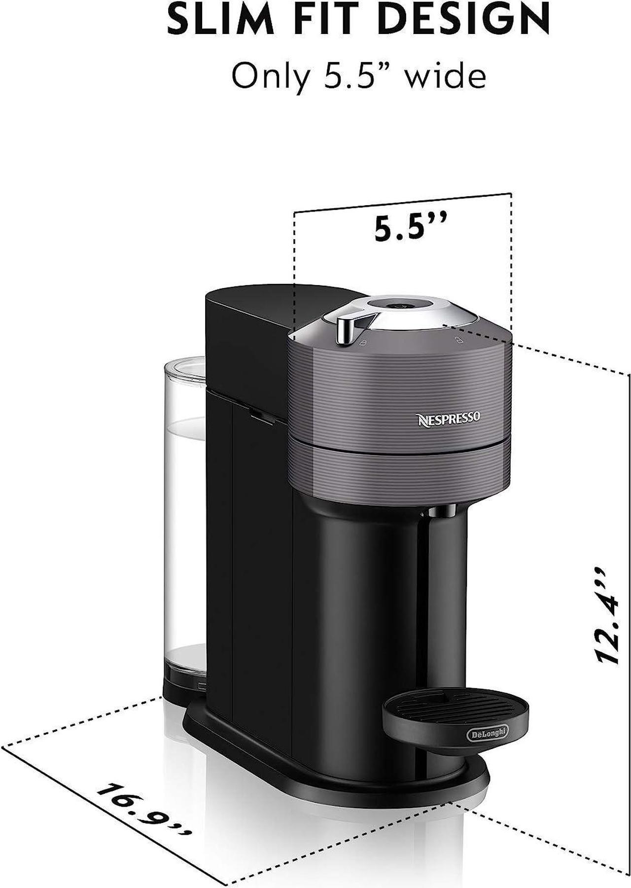 Alt view image 2 of 3 - Nespresso Vertuo Next Coffee and Espresso Machine by De'Longhi,1100 Milliliters, Dark Grey