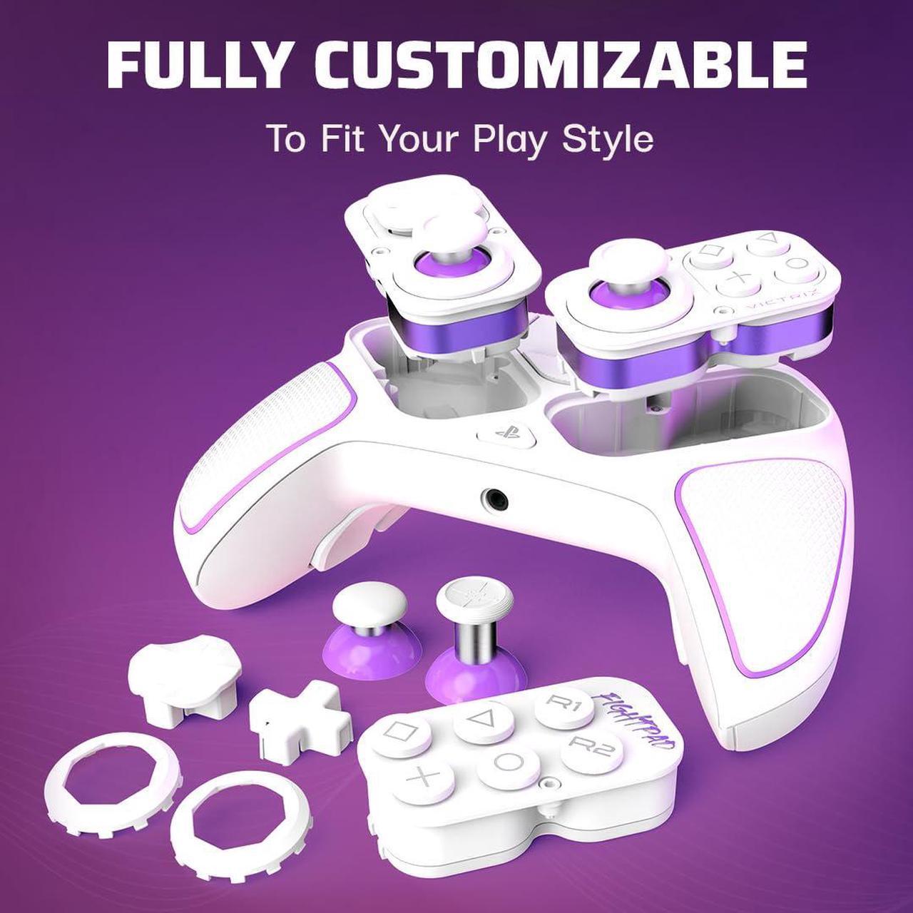 Alt view image 4 of 4 - PDP - Victrix Pro BFG Wireless Controller for PS5, PS4, and PC, Sony 3D Audio, Modular Buttons/Clutch Triggers/Joystick - White