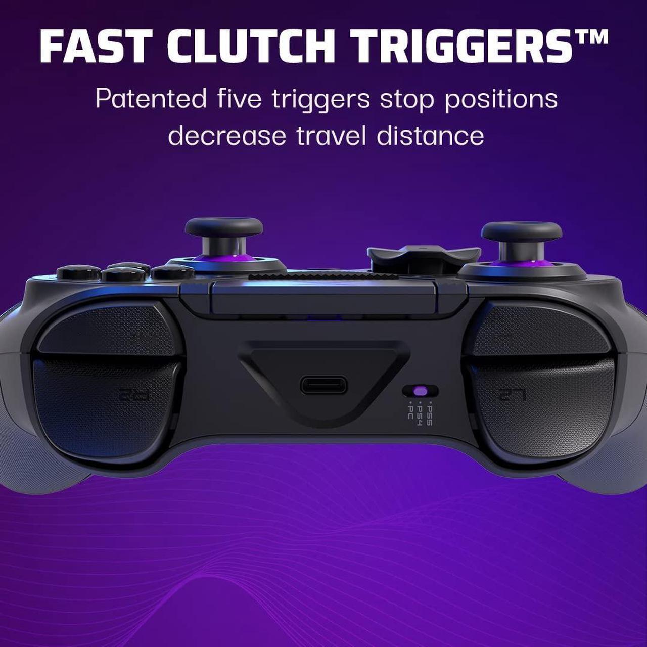 Alt view image 4 of 4 - PDP - Victrix Pro BFG Wireless Controller for PS5, PS4, and PC, Sony 3D Audio, Modular Buttons/Clutch Triggers/Joystick - Black