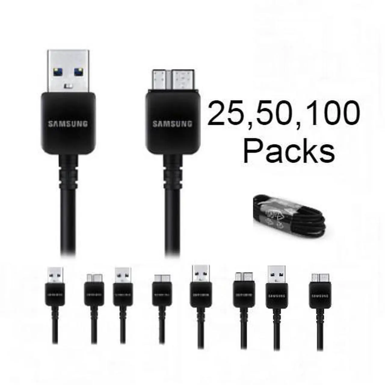 Main image of Samsung USB 3.0 Sync Transfer and Charge Cable (5 Feet) Black - ET-DQ11Y1BE