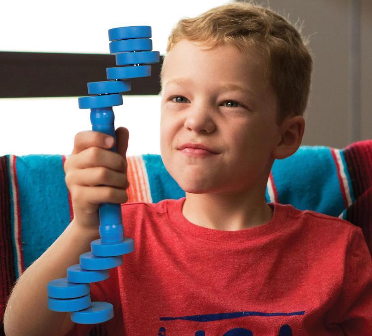 Alt view image 3 of 3 - TrueBalance Mini Pro Hand Held Balancer Coordination Game Balance Toy for Adults and Kids | Improves Fine Motor Skills (Blue)