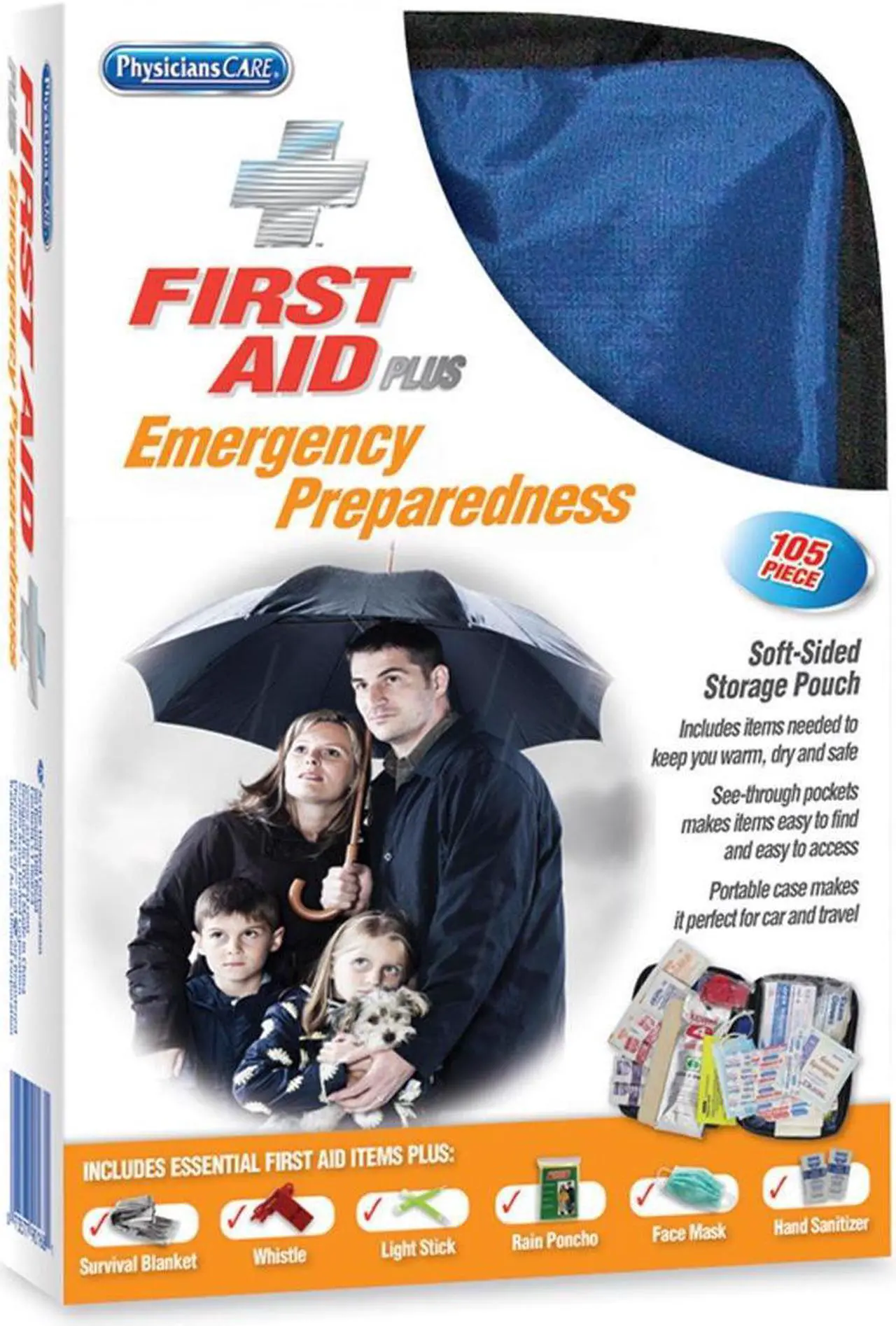Main image of PhysiciansCare First Aid Plus Emergency Preparedness Kit