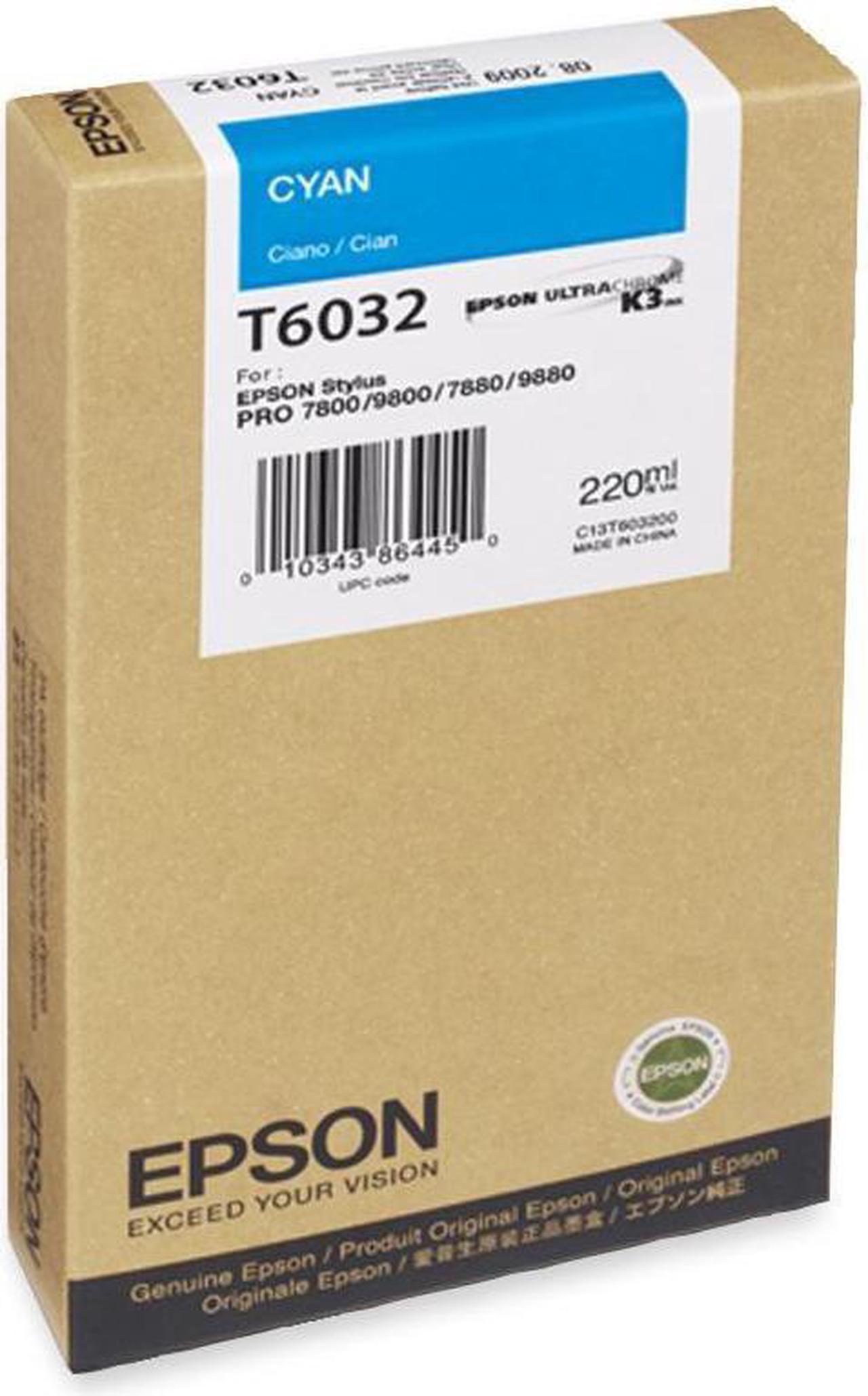 Epson - T603200 - Epson Cyan Ink Cartridge - Cyan - Inkjet