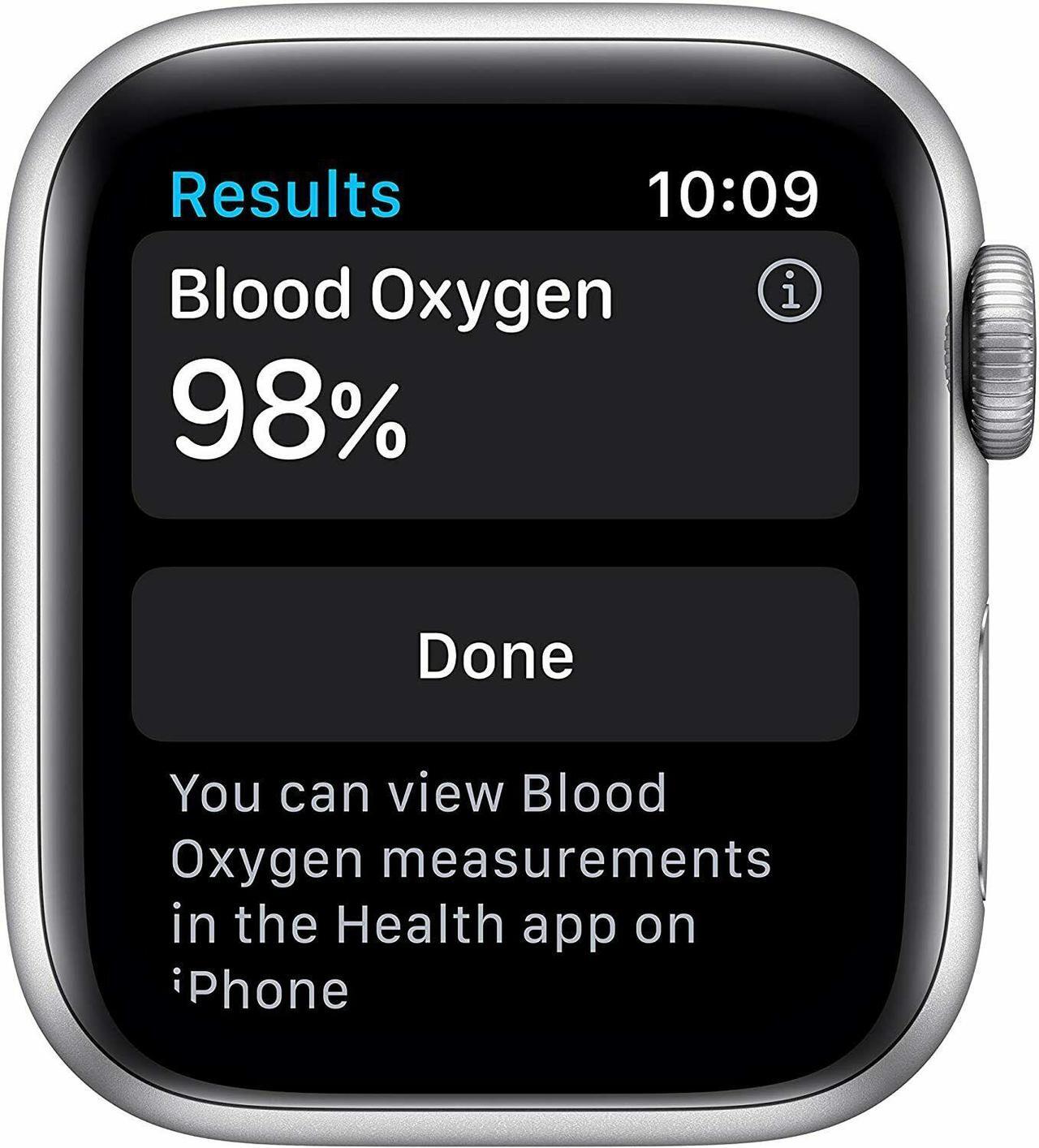 Alt view image 3 of 14 - Apple Watch Series 6 40mm Silver Aluminum Case with White Sport Band GPS + Cellular M02N3LL/A