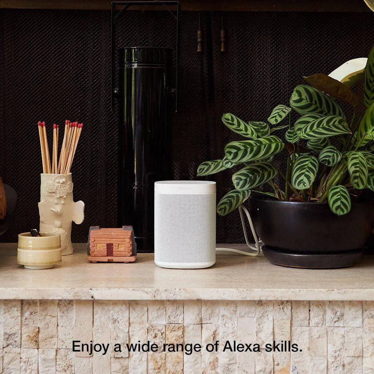 Alt view image 3 of 14 - Sonos One Smart Speaker With Alexa Built In - White