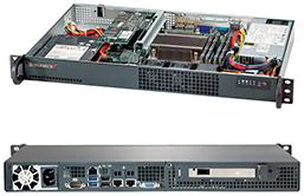 Main image of Supermicro CSE-510-203B 1U 200W Chassis