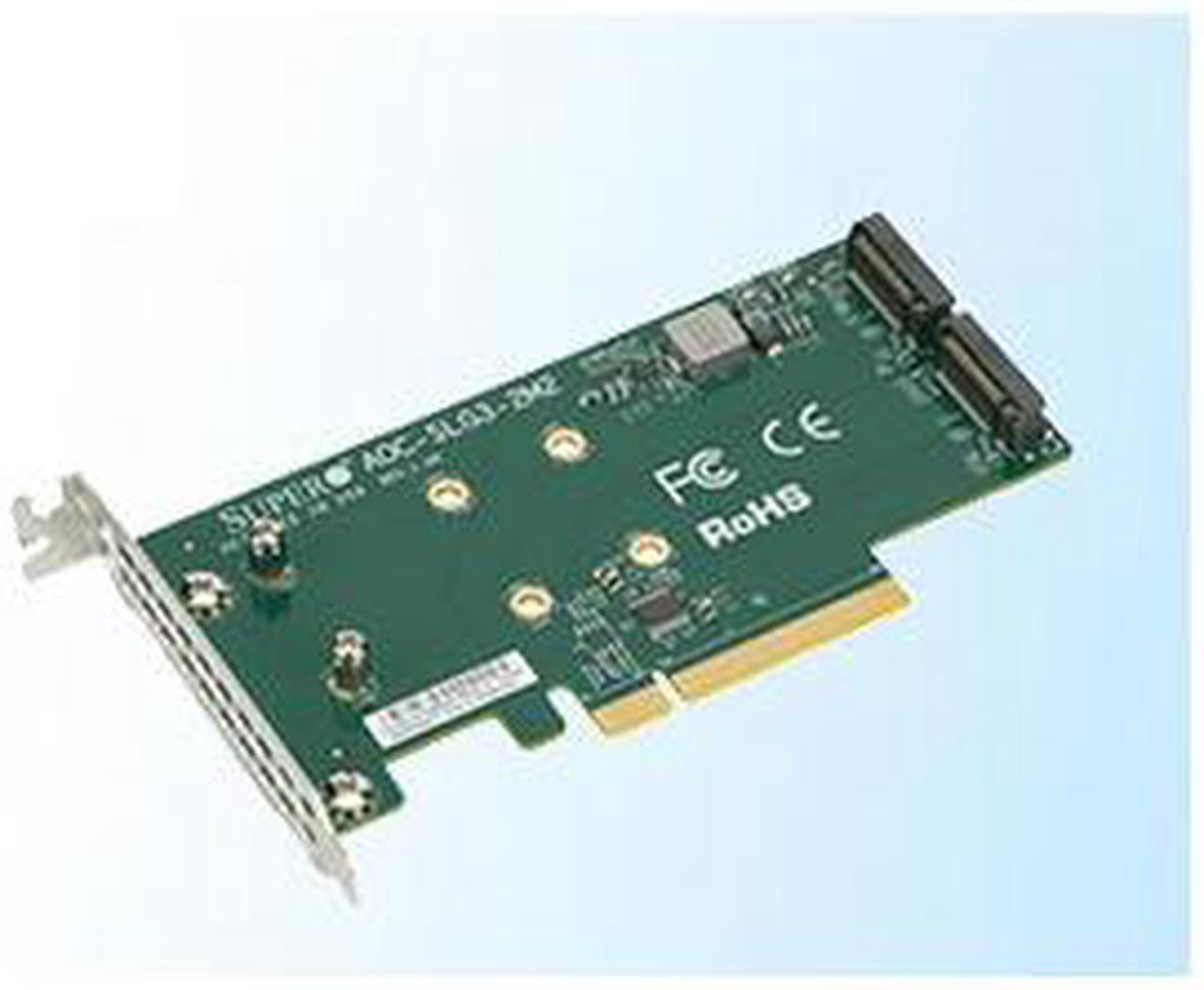 Main image of Supermicro AOC-SLG3-2M2 PCIe Add-On Card for up to two NVMe SSDs - Bulk