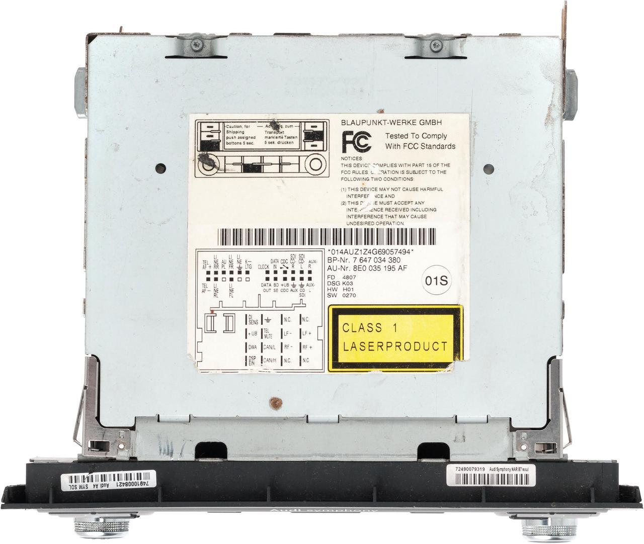 Alt view image 5 of 5 - 2006-2008 Audi A4 AM FM XM Radio 6 Disc CD MP3 Player Part Number 8E0-036-195-AF