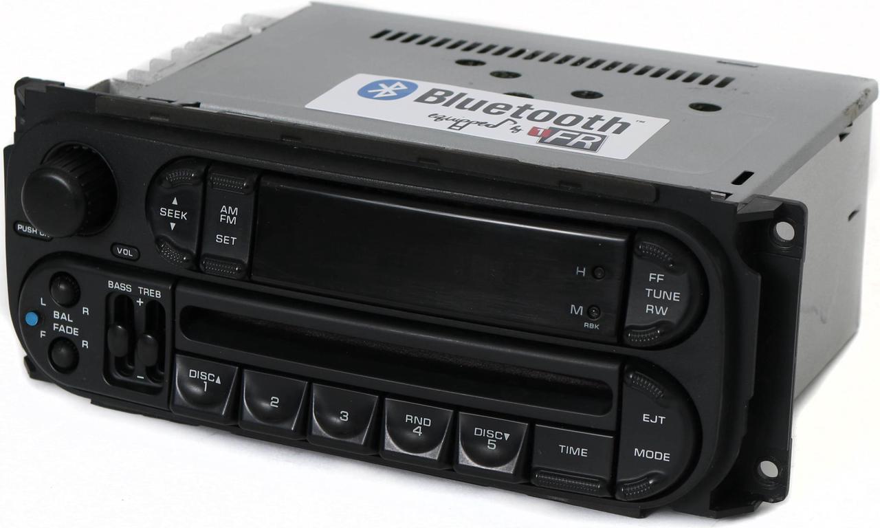 Alt view image 3 of 5 - Chrysler Jeep Dodge 2002-2007 Radio AM FM CD Player w Bluetooth Music RBK Slider