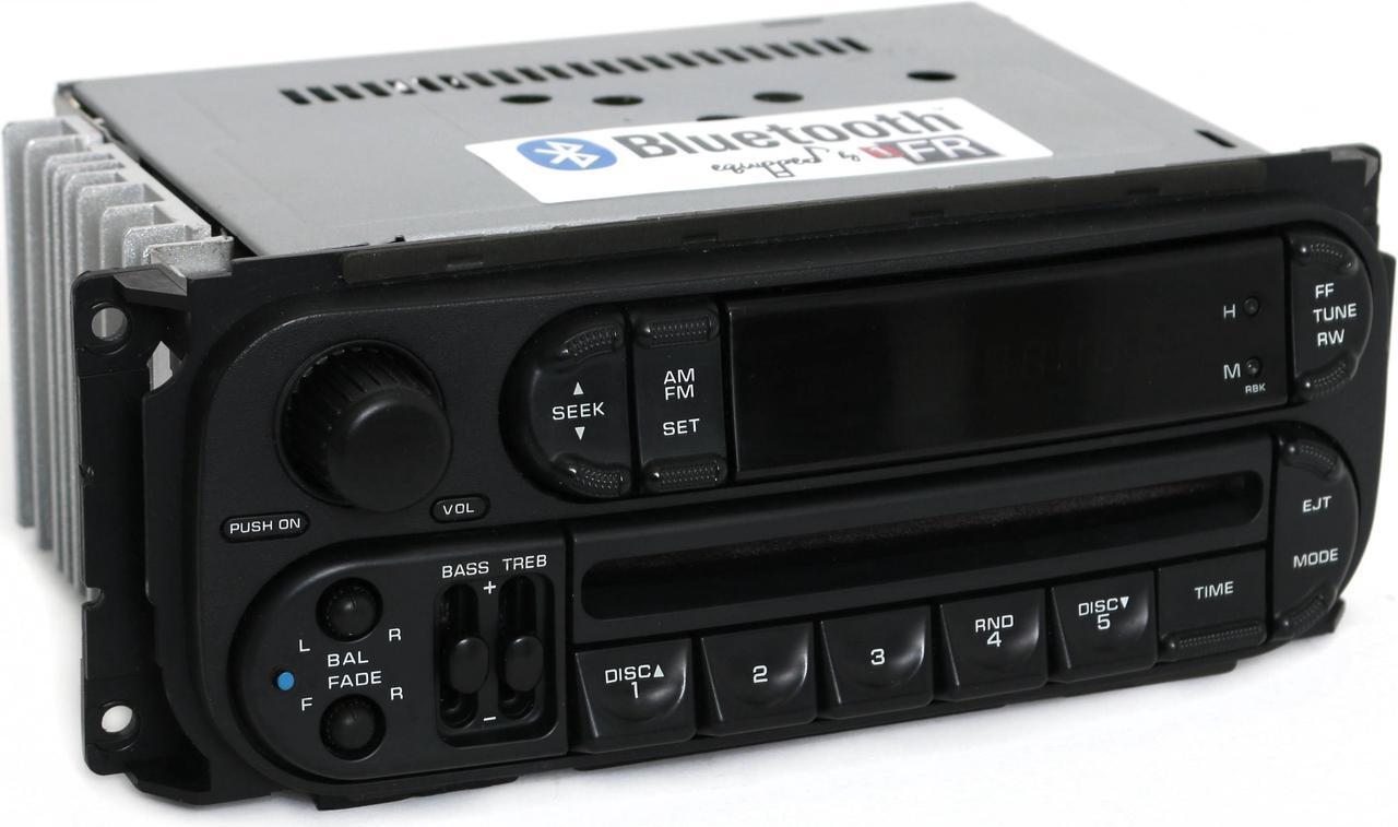 Alt view image 2 of 5 - Chrysler Jeep Dodge 2002-2007 Radio AM FM CD Player w Bluetooth Music RBK Slider