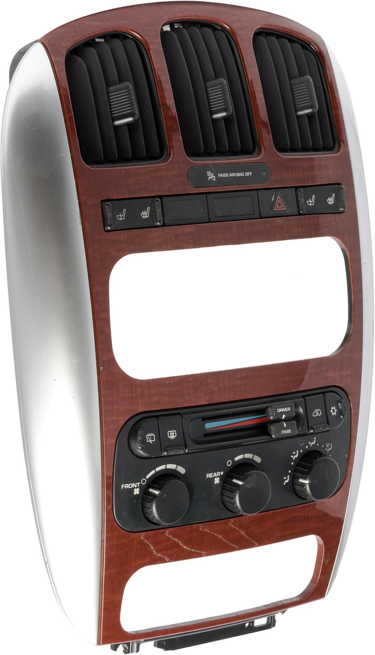 Alt view image 3 of 4 - 2004-2007 Chrysler Town & Country Temperature Control Bezel w Vents 05175359AC