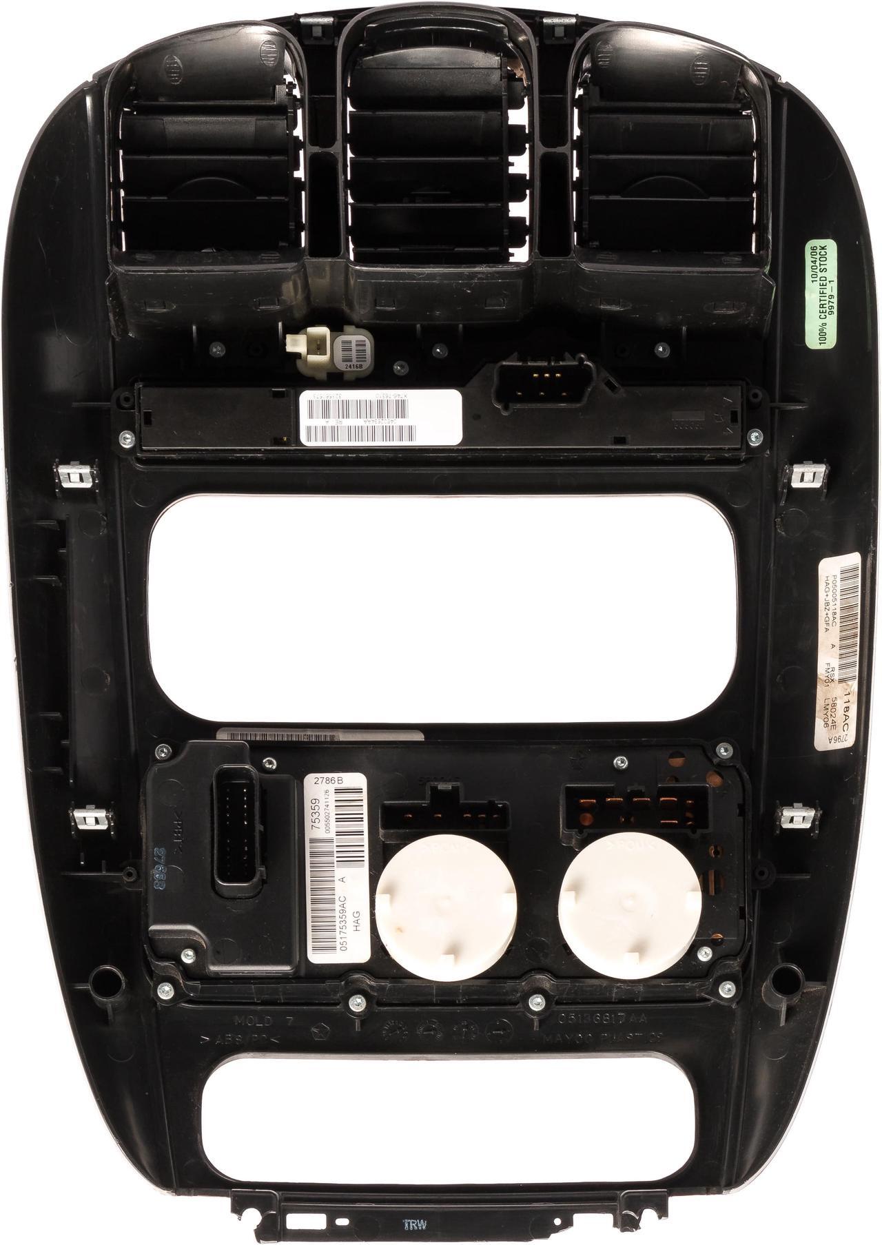 Alt view image 4 of 4 - 2004-2007 Chrysler Town & Country Temperature Control Bezel w Vents 05175359AC
