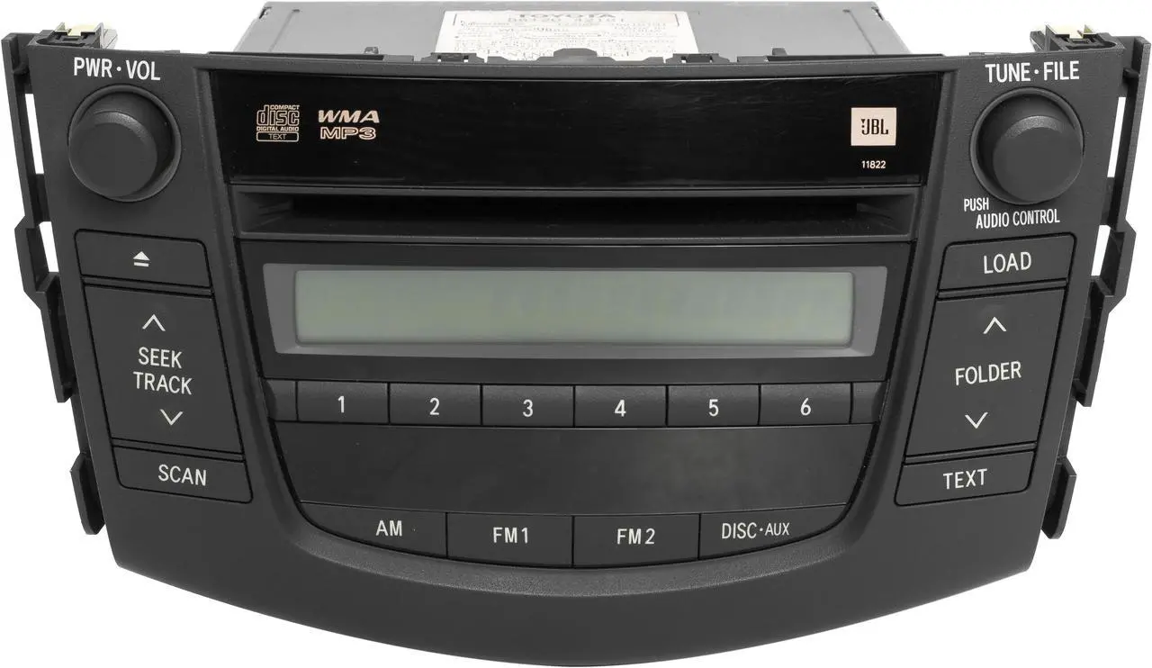 Main image of 2007-08 Toyota RAV4 AM FM OEM Radio MP3 6 Disc CD Player 86120-42181 Face 11822