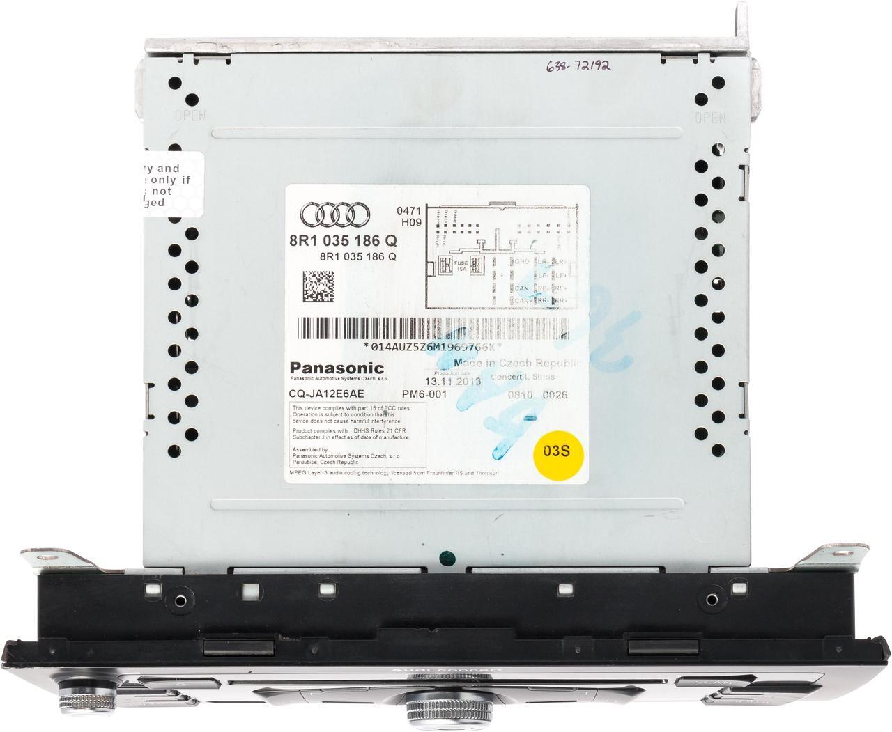 Alt view image 5 of 5 - 2013-2016 Audi A4 AM FM Radio Single Disc CD Concert Audio System 8R1035186H